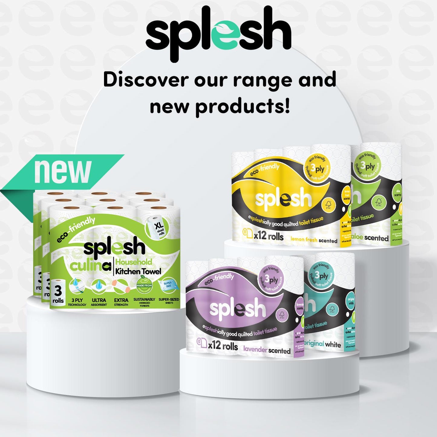 Splesh Quilted Toilet Roll Luxury Watermelon 3-Ply Soft Toilet Paper, 72 Rolls