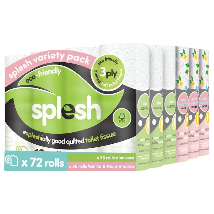 Pick & Mix Splesh Super Saver 72 Toilet Rolls Variety Pack