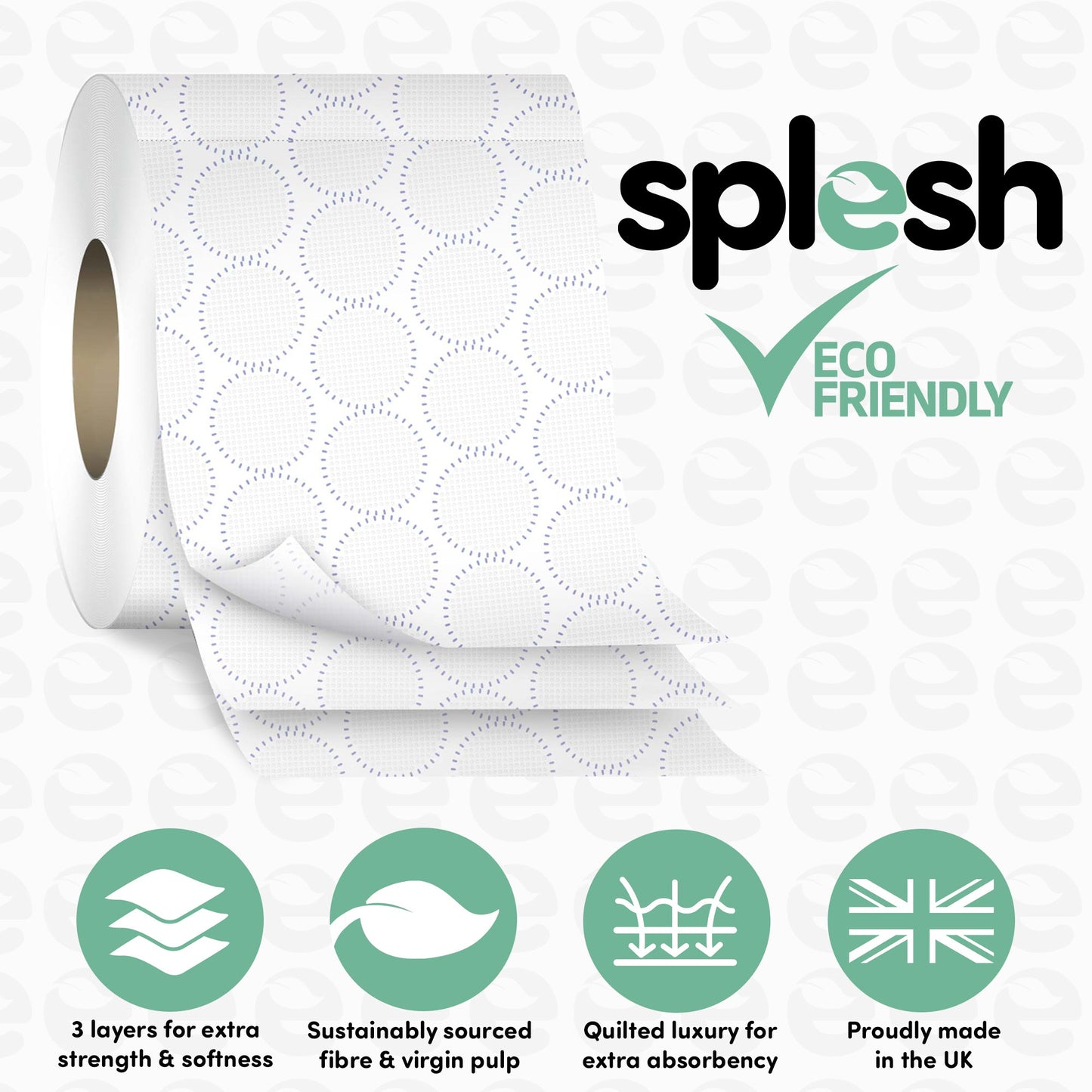 Splesh Toilet Roll Eco-Friendly, Soft & Quilted, Aloe Vera 36 Rolls
